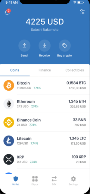 screenshot of Trust Wallet